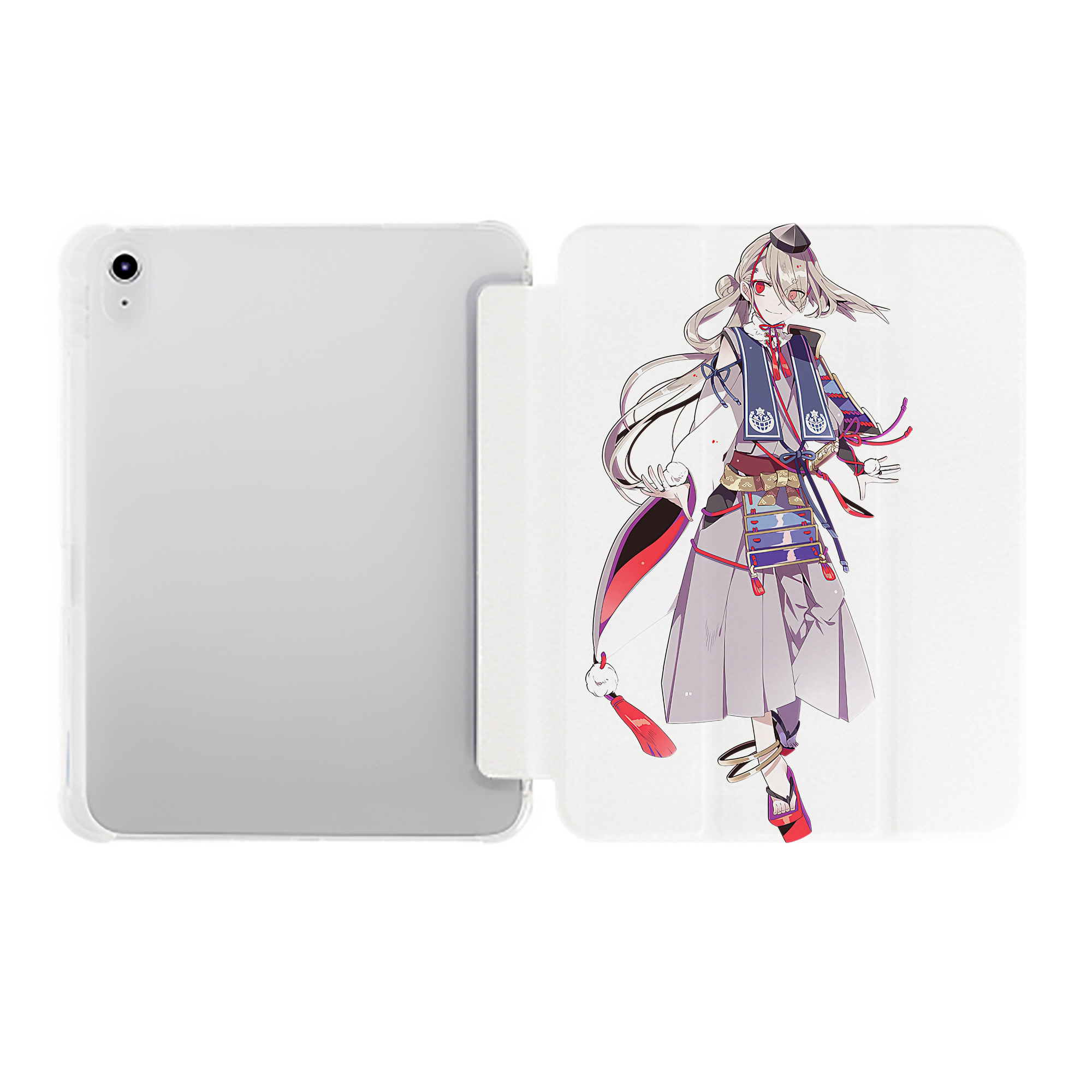 （画像用） 刀剣乱舞 Touken Ranbu IPad ケース ペン収納付き 三つ折りスタンド PUレザー×シリコン 対応機種9.5/10.5/10.9インチ